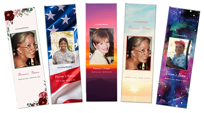 Custom Memorial Programs Bookmarks Collection