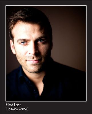 Headshot Style B - Stacked Name & Phone Number