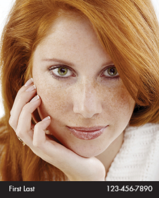 Headshot Style D - Name & Phone Number