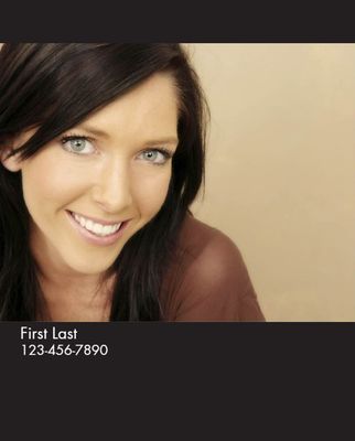 Headshot Style F - Stacked Name & Phone Number
