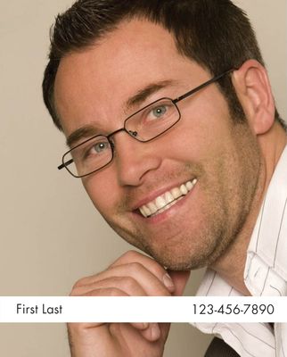 Headshot Style G - Name & Phone Number