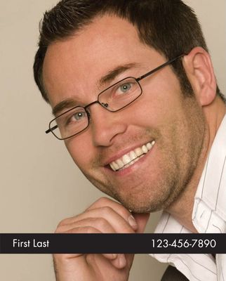 Headshot Style H - Name & Phone Number