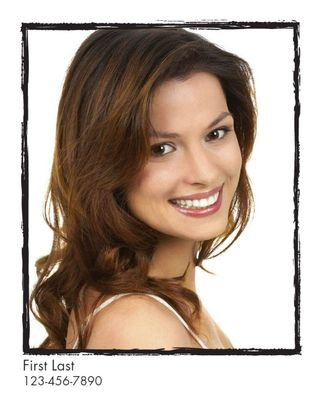 Headshot Style I - Stacked Name & Phone Number