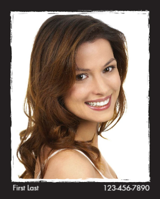 Headshot Style J - Name & Phone Number