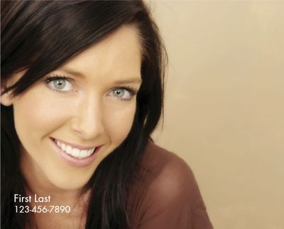 Headshot Style L - Stacked Name & Phone Number