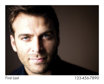 Headshot Style M - Name & Phone Number