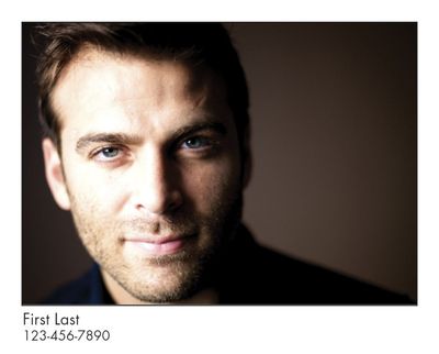 Headshot Style M - Stacked Name & Phone Number