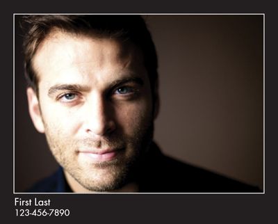 Headshot Style N - Stacked Name & Phone Number