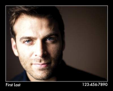 Headshot Style N - Name & Phone Number