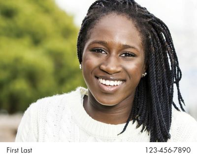 Headshot Style O - Name & Phone Number