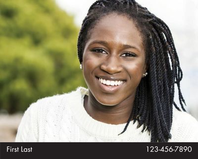 Headshot Style P - Name & Phone Number