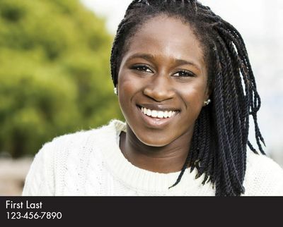 Headshot Style P - Stacked Name & Phone Number