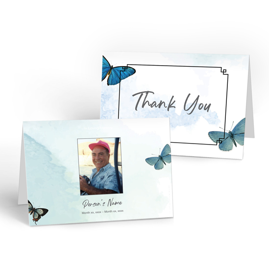 Blue Butterflies - Thank you Cards Thank you Cards