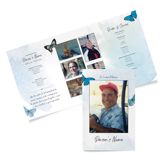 trifold funeral program template