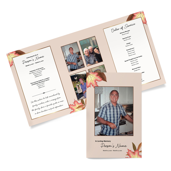 Autumn Leaves - Tri-fold Programs