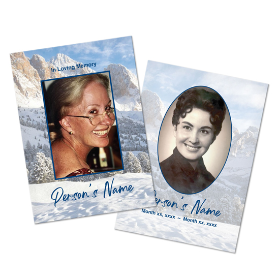 Snow Mountain Sympathy Wallet Card