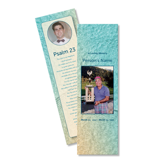 Bookmarks - custom memorial programs