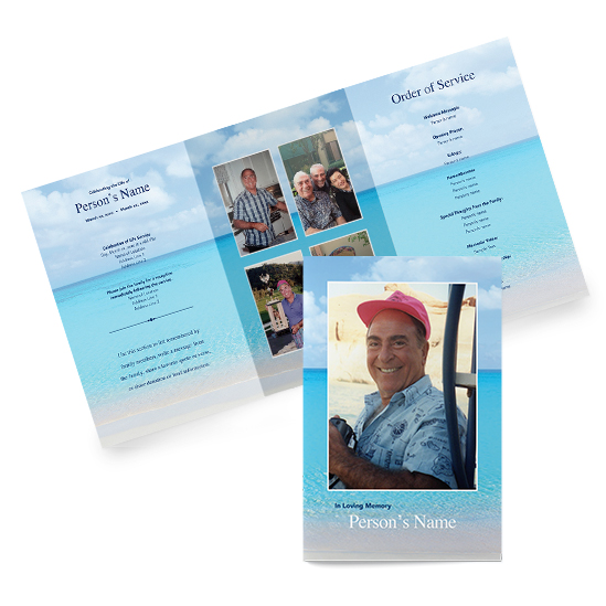 tri fold Program Template for funeral
