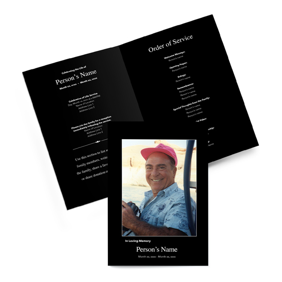 Bi-fold Programs - Funeral printing 