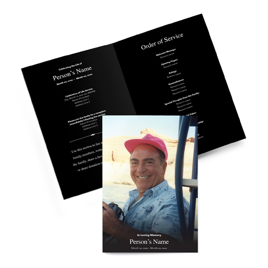 Bi-fold Programs - Funeral printing 