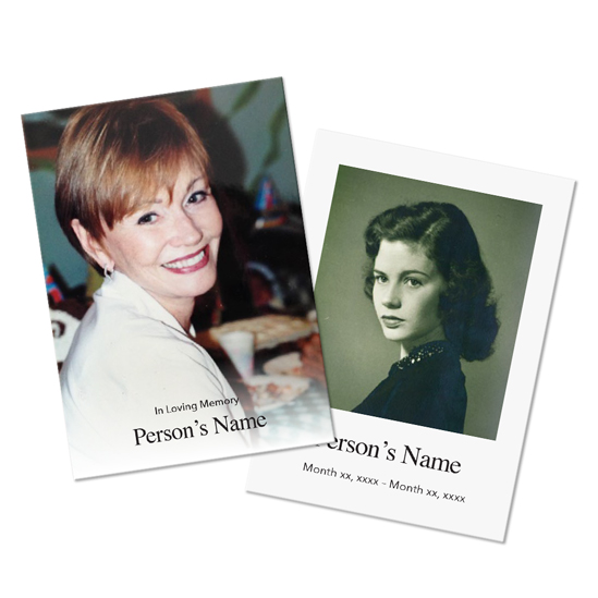 Full Photo Wallet Card for Funeral
