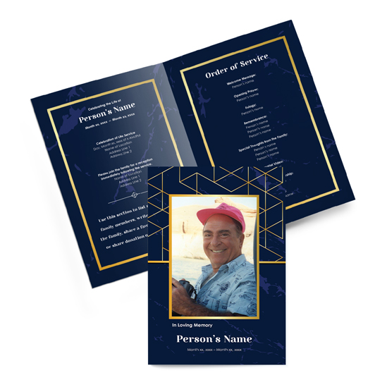 Bi-fold Programs for funeral - Contemporary Designs