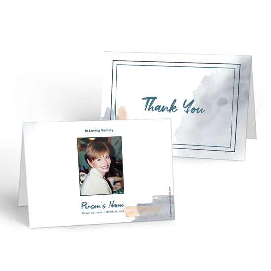 Brush Strokes - Thank you Cards for funeral