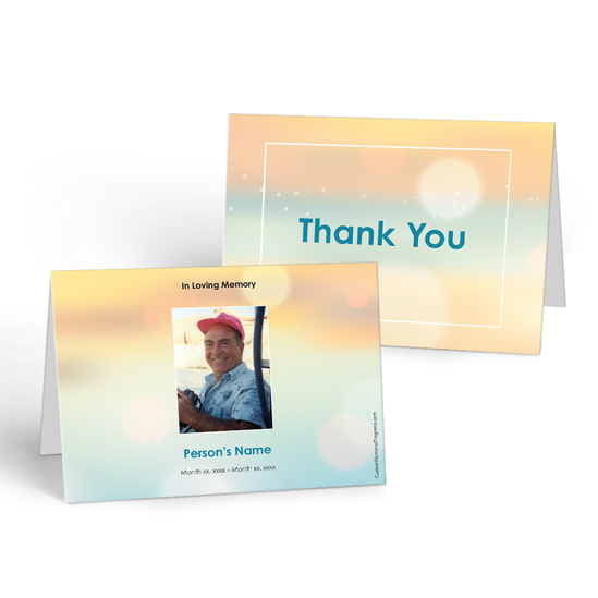 Summer Lights - Thank you Cards Summer Lights - Funeral Thank you Cards