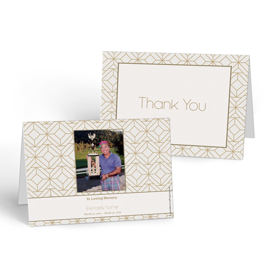 Gatsby theme - Thank you Cards for funeral