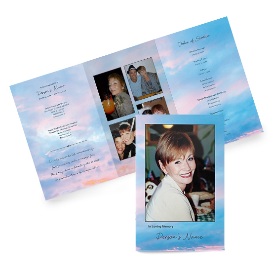 Twilight Design - Trifold funeral program