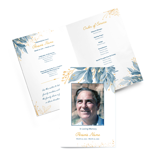 Blue Leaves - Bi-fold Programs