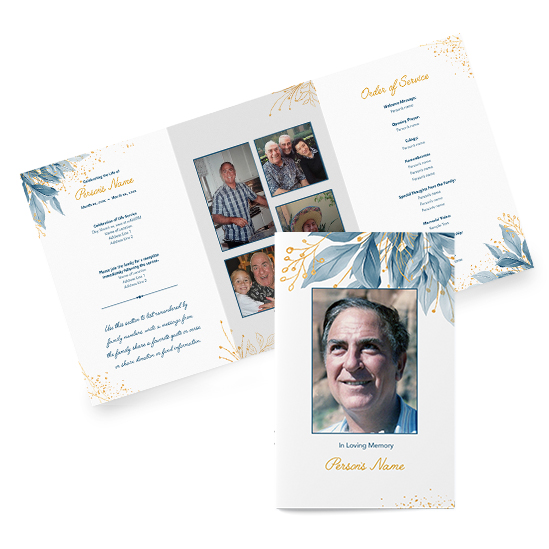 Blue Leaves - Tri-fold Programs