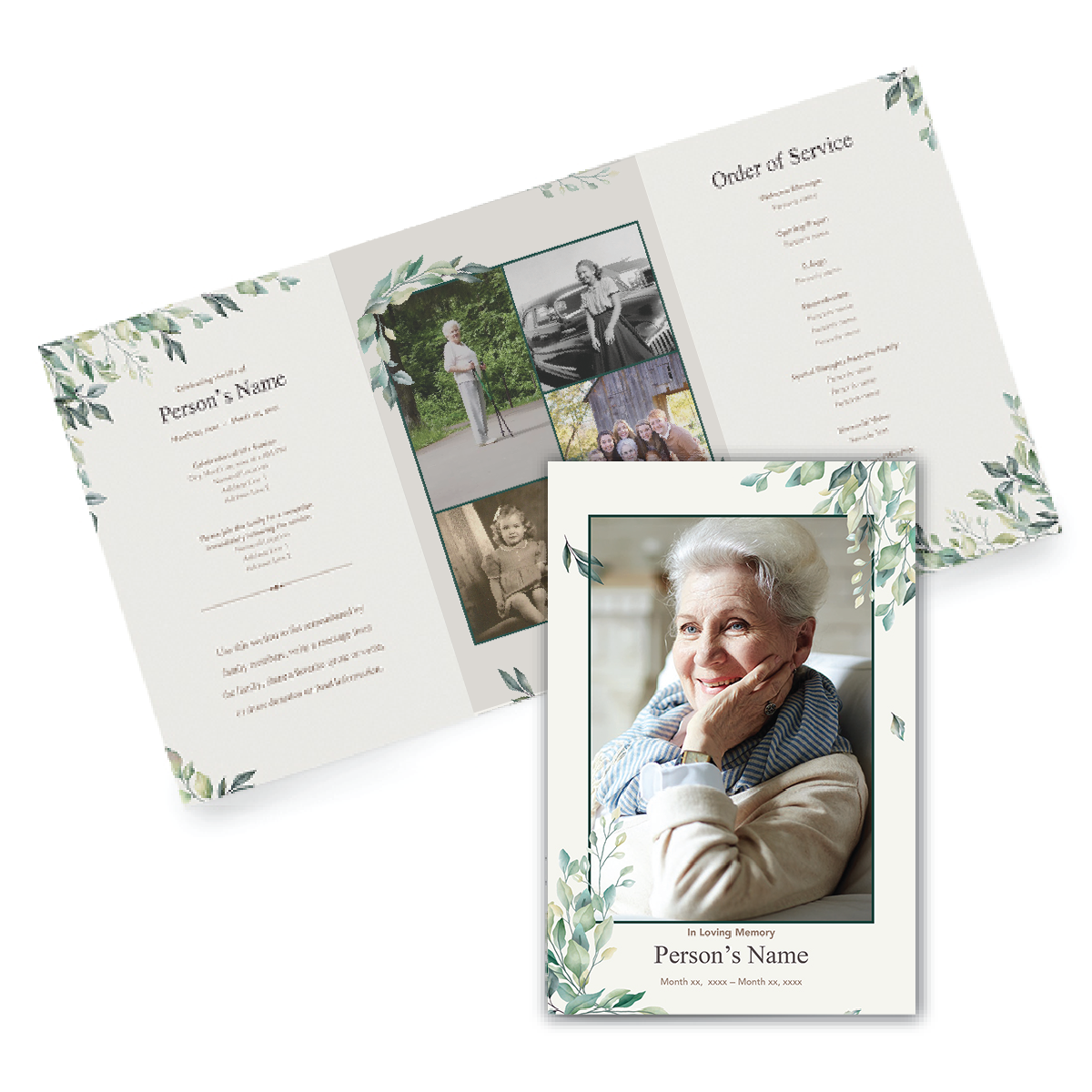 Green Leaves - Tri-fold Programs