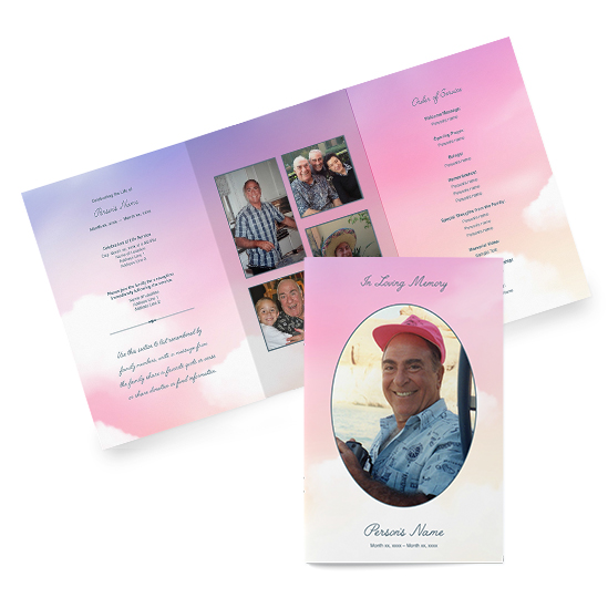 Pastel Sky - Tri-fold Programs