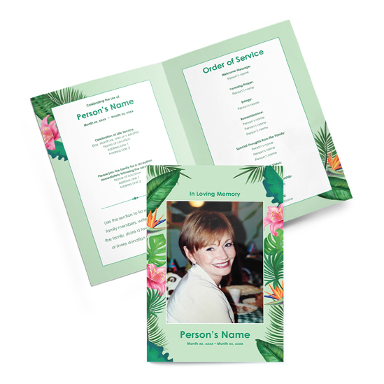 Tropical Flower - Bi-fold Programs