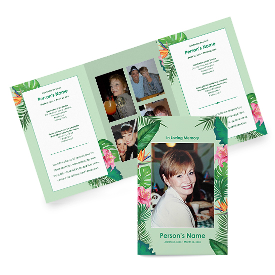 Tropical Flower - Tri-fold Programs