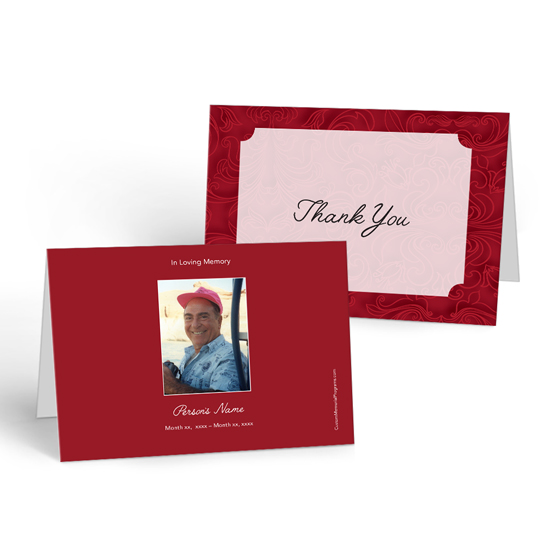 Red Ornaments - Thank you Cards