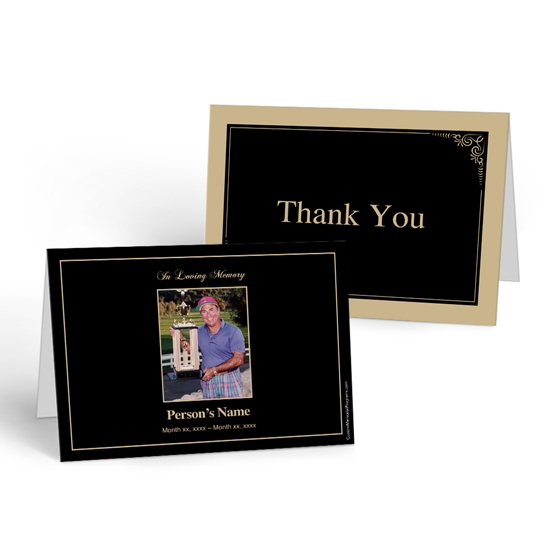 Black Gold - Thank you Cards