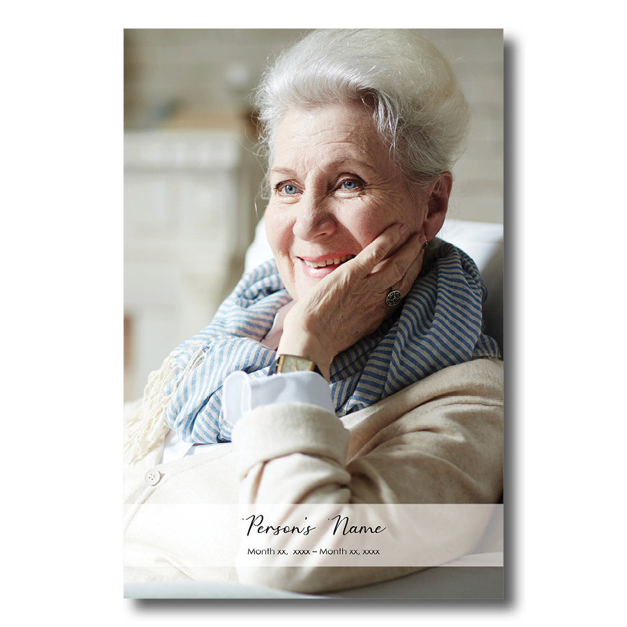 Full Photo White Bar With Dates - Photo Enlargements