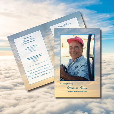 bi fold obituary template