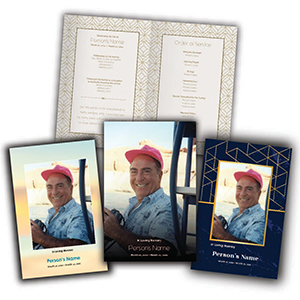 bi fold Memorial Programs