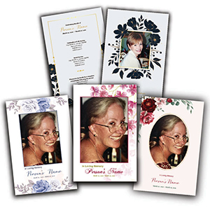 Floral Design Single Page Funeral Program