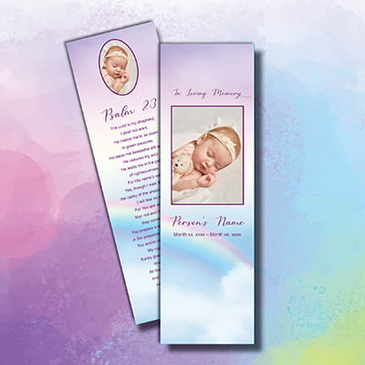 obituary bookmarks laminated
