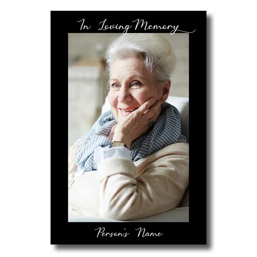 Black Border Photo Enlargements | Funeral printing