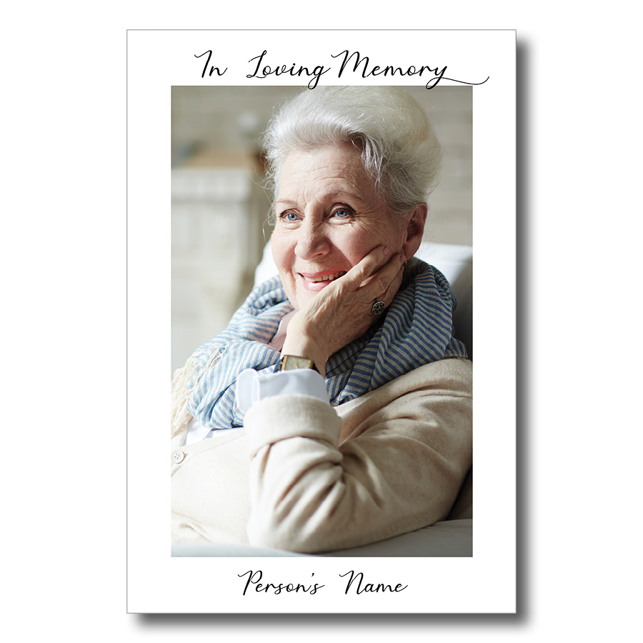 Custom Memorial White Border Photo Enlargement
