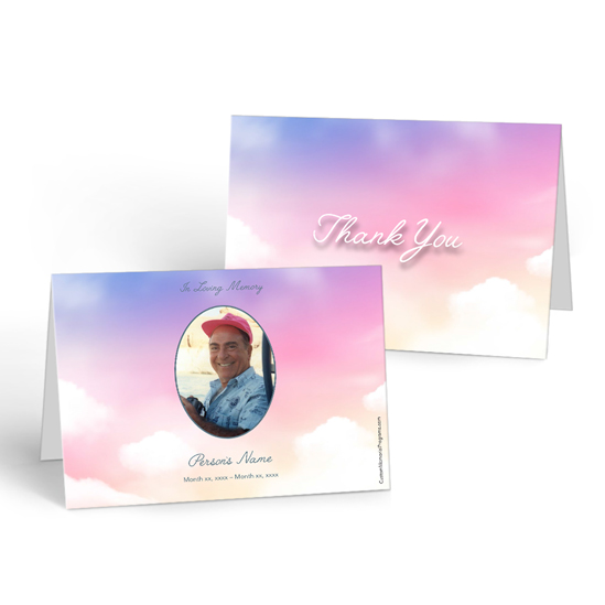 Pastel Sky - Thank you Cards Pastel Sky - Thank you Cards | Custom memorial