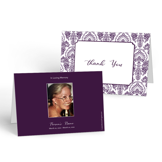 Vintage Funeral thank you card templates