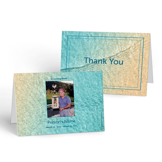 Sand - Thank you Cards Sand Design Thank you - Funeral printing
