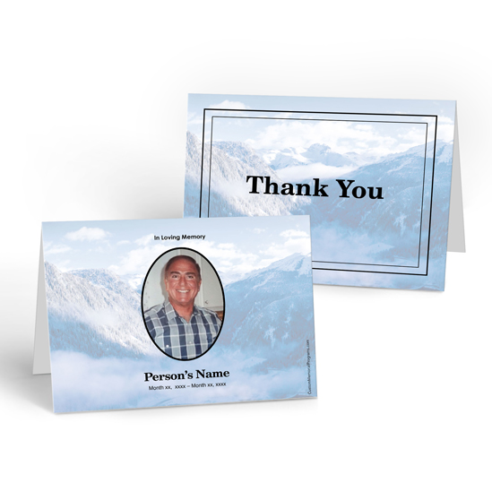 Snowy Forest Sympathy Thank You Cards