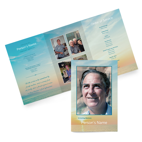 Cool Sunset - Trifold Programs | Custom Memorial